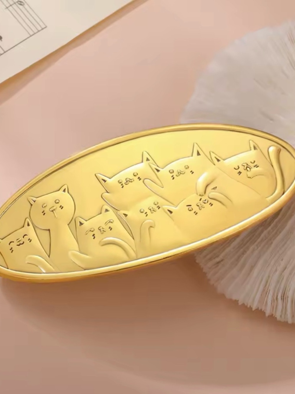Gold Cat Hair Clip